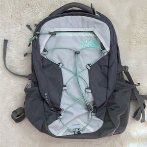The North Face Charcoal and Mint Backpack